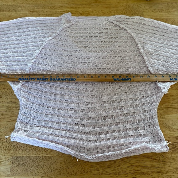 We The Free Boho Soft Pink Knit V-Neck Sweater 100% cotton size extra small - Picture 8 of 13